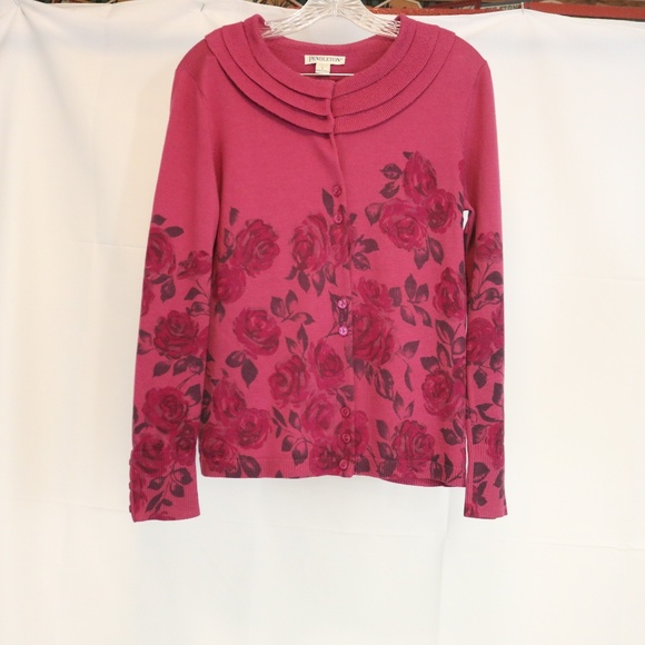 Pendleton Sweaters - Pendleton Womens L Cardigan  Merino Wool Floral